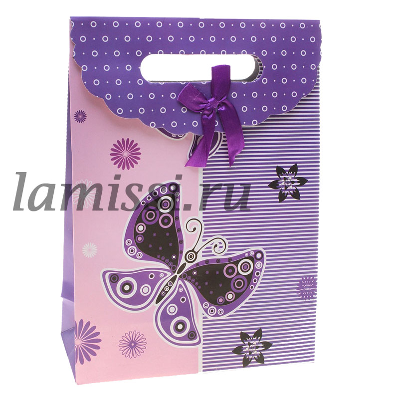 601757 Коробочка-пакет "Бабочки кружочки" ― Ламисси. Магазин подарков