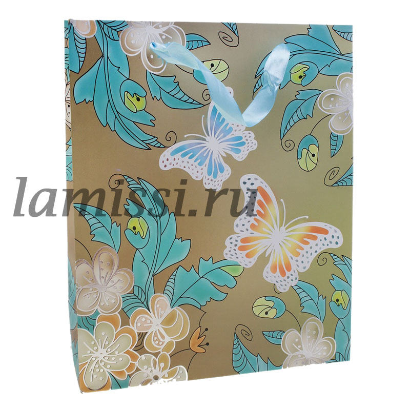 601787 Пакет ламинат "Полет бабочки" ― Ламисси. Магазин подарков