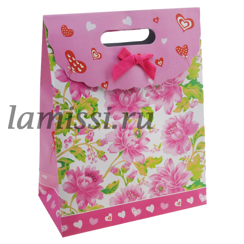 564965 Коробка-пакет сборный "Цветы" ― Ламисси. Магазин подарков