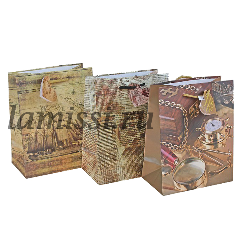 817504 Пакет ламинат MS "Старинная карта три вида" ― Ламисси. Магазин подарков