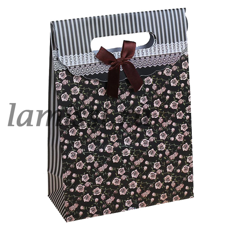 817131 Коробочка-пакет M "Сеточка из роз" ― Ламисси. Магазин подарков
