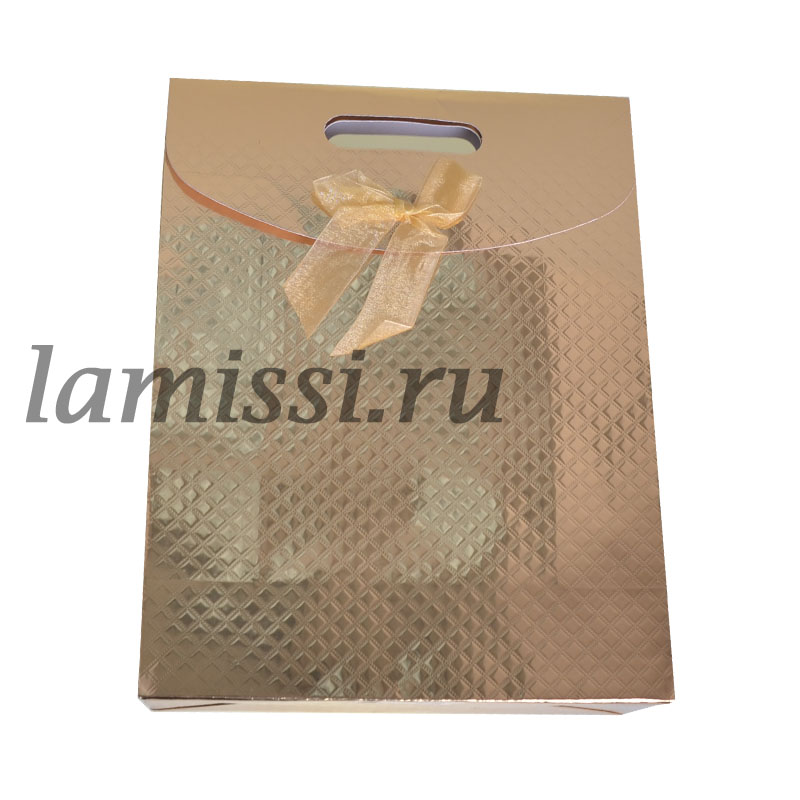 648849 Коробка-пакет ML "Блеск золота" ― Ламисси. Магазин подарков