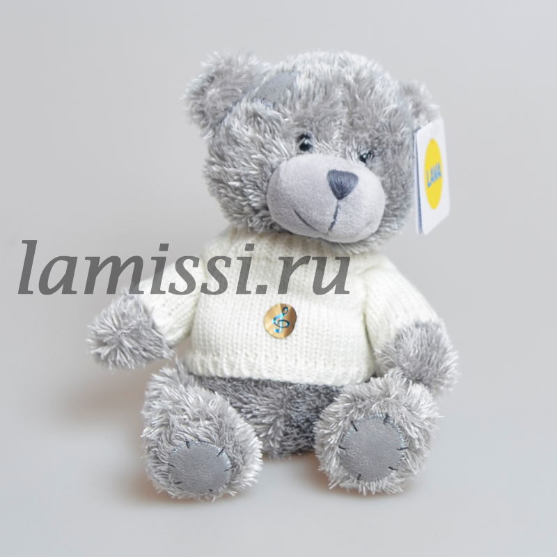1090 Медвежонок лохматый в свитере ― Ламисси. Магазин подарков